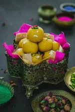 Hit Bite Homemade Moong Laddu | Immunity Booster Healthy and Delicious Winter Special Home Made Moong Dal Laddo - 500 Gms