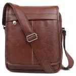 GOLD SKY PU Sling Bag For Men (Brown)