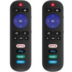AILKIN Pack of 2 Replace Remote Control Applicable for TCL Roku Tv Rc280 55Fs4610R 55Us57 40Fs3750 48Fs3750 49Fp110 55Fs4610R 55Us5800 40Fs3850 32S305 40S305 32S850 32S3850 50Up120 55S401-Black