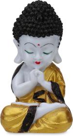 Gw Creations Gold Polyresin Decorative Showpiece - Little Baby Monk