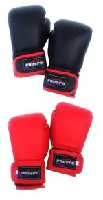 Prospo Featherfly Aerobic Boxing Glove, Boxing Glove for Men, Boxing Glove (Unisex), Boxing Glove for Youth, Kids Boxing Glove (12 Oz, Black & RED)