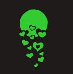 DreamKraft Green Graphic Print Vinyl Glow In The Dark Decorative Radium Sticker 20x42 cm