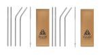 Stainless Steel Straws with Cleaning Brush for Kids & Adults, MultiColour (Pack of 2)