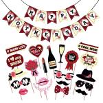 Zyozique 1 Set Happy Mothers Day Banner And 21 Mothers Day Props Mother'S Day Photo Booth Props I Love You Best Mom Ever 2021 Thanksgiving Party Favor