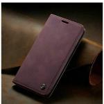 ClickCase Sheepskin Series Faux Leather Magnetic Card Holder Wallet Kickstand Case Flip Cover For Realme 13 Pro Plus (Wine Red)