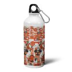 Morons White Aluminium Printed Naruto Anime Theme Sipper Water Bottle, 600 Ml