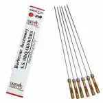 BARBECUE PIT Round Rod S.S. 304 Food Grade Skewer for BBQ Tandoor with Wooden Handle (Overall Length 18