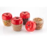 YELLOCUT 4 Airtight Lid Container with Apple Shape for Kitchen Storage