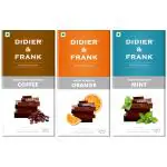 Didier & Frank Chocolate Coffee Dark 100g, Orange Dark 100g, Mint Dark 100g, Pack of 3 (Chocolate Gift Pack)