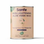 Sanfe Lightening Aloe Vera Wax | For smooth & irritation-free skin | With Aloe Vera Gel | 600gm