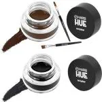 MARS Hue Gel Eyeliner with 2 Brush Set Black & Brown,-Pack of 2 - 11g