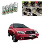 Feelitson Silver Car Auto Tire Pressure Monitor Tire Gauge Alert Sensor Indicator Valve Caps For Esteem (Pack Of 4)