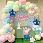 SpecialYou.in Peppa Pig birthday decoration theme with Peppa pig foil balloons set- 58 Items