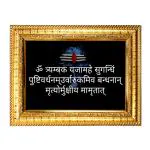 Hawai Lord Shiva Maha Mrityunjaya Mantra Wooden Wall Hanging Home Décor Photo Frame 21x18cm SFDI423GLDFRM