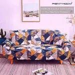 PENTHOOM Elastic Sofa Cover, Stretchable Sofa Cover(Multi Colour Prism) - Double Seater