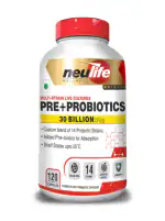 NEULIFE (Vitrovea) PRE + PROBIOTICS Supplement 30billion 14 Live Strains Temperature Stable 120 caps