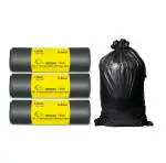 Emission Free (EMF) 100% Certified Bio-degradable Garbage bag/trash bag, EACH ROLL OF 15 BAGS (24 x 30) inches Large Size (Pack 3)