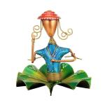 Diggy Arts Hand Crafted And Handpainted Rajasthani Langa Folk Singer - Showpiece For Home Decor, Art Piece