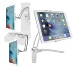 BROLAVIYA Premium Universal Mobile Desk/Wall Mount Stand Holder for 5 to 11 Inch Mobile/Tablet (White)