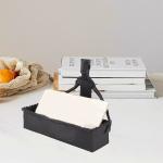 Shilp Katha Black Wrought Iron Bastar Antique Tribal Art Card and Mobile Stand