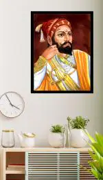 Tohfa House Home Decorative Chhatrapati Shivaji Maharaj Wall Art UV Coated Wall Frame for Living room | Bedroom | Gifts | Wall Hangings for Decoration | Modern Decor Items | Artworks Printed Painting (Size - 12 x 18 inches) (Chhatrapati Shivaji Maharaj)