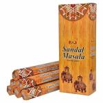 Raj Fragrance Sandal Masala Agarbatti Perfume Fragrance Incense Sticks Fragrance 6 Packets of 20 Sticks Each Box (Contains 120 Incense Sticks/Natural Wood Agarbatti) for Religious Pooja