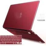iFyx Compatible with Older MacBook Air 13 inch Case Cover 2017-2010 Release A1466 A1369 Protective Plastic Hard Shell Case Cover + Keyguard Skin + Dustpluges Set (Winered)