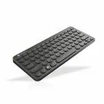 Portronics Bubble Multimedia Wireless Keyboard 2.4 GHz & Bluetooth 5.0 Connectivity, (Black)