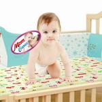 MOM CARES Yellow Nappy Changing Mat Waterproof Bed Protector For Newborn 0-6 M(Pack of 2)