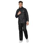 The Clownfish Francis Black Raincoat With Hood And Reflector For Men