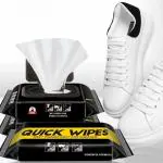 QinPin Instant Shoe Wipes, Dirt & stain cleaner Sports, Canvas, Leather, Velour Shoe Cleaner (White)