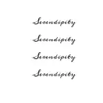 SIMPLY INKED Serendipity Temporary Tattoo, Letter Tattoo for all (Serendipity tattoo) Pack of 2