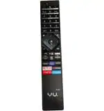 NIJ Voice Assistant Remote Control for S8 LED, LCD Smart VU TV (Black)