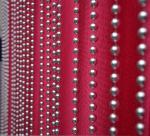 PINDIA Strings Bead Pearl Thread Sheer Fancy Sparkling String Beads Curtain with Rod Hanging for Room- (Silver, 9 X 3.5 Feet)