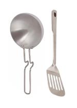 First Front Aluminium Tadka Pan With Stainless Steel Cooking Kitchen Spoons Egg Palta and Multicolour, Pack of 2 l Kitchen Tools l Essential Kitchen Tools l Tools l Kitchen l Utensils l Stainless Steel Tools l Steel Kitchen Tools l Metal Tools