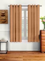 Cortina Fancy Polyester eyelet Curtain Door for Home, Bedroom, Guest Rooms, Office Rooms-Beige