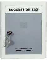 Aura Plast Grey Plastic Wall Mounted Suggestion Box with Key Lock