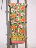 Singhalr Design Studio Green Yellow Bagh Cotton Block Printed Double Bed Sheet(1 Bedsheet and 2 Pilow cover)