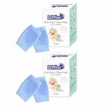 Littloo Baby Safety Protector Knee & Elbow Pads for Anti-Slip Crawling Experience Made with Soft Cotton Elastic and Stretchable, Provides Cushion & Knee Protection(Blue)- Pack of 2