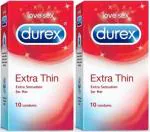 Durex Extra Thin (2 Boxes, 10 Condoms in Each Box)