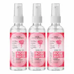YOUNGTRE Rose Pure Organic & Natural Water | For Glowing, Natural & Whitening Skin | For Face Cleanser | 100 ML. | Pack Of 3