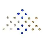 Comet Busters Blue, Silver, Gold Bindi For Women