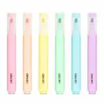deli 6 Bright Pastel Color Marker Highlighter for Students & Office use (Macaron)