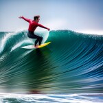 Love Creation A4 Size poster print for creative wall art- surf-s-up-ocean-wave-board-6150( Sticker)