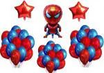 RG Accessories Red, Blue Rubber, Foil Solid Spiderman Party Decoration Balloon (Pack Of 43)