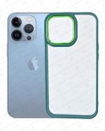 BIG WINGS Transparent Camera Metal Ring Back Cover Case Compatible with iPhone 13 Pro| Slim| Shock Proof| Soft TPU + Polycarbonate| Raised Edges| Anti-Yellow (Pack of: 1)