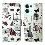 A D Enterprises White Tower Flip Cover for Oppo Reno8 Pro 5G | Magnetic Case | Shock Absorbent | Flip Cover Oppo Reno8 Pro 5G