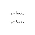 SIMPLY INKED Love Arrow Temporary Tattoo, Designer Tattoo for all (Love arrow Tattoo) Pack of 2