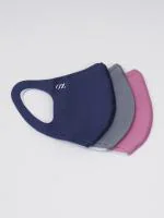 OXYZONE Triple Layer Breathable Neoprene Face Mask | Unisex Reusable Fashion Washable | Nano Mesh Water Repellent Layer- Protects from Dust, Pollution, Droplets (Pack of 3)