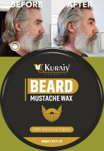 KURAIY Safe Natural Beard Balm Wax Moisturizing Smoothing Dashing Gentlemen Beard Groomed Charming Beard Styling Professional Care Cream